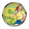 Coke Wall Clock Pin Up Palm Trees