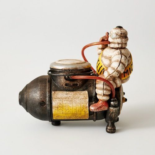 Cast Iron 21cm Michelin Man & Compressor