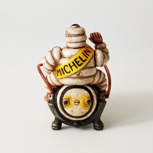Cast Iron 21cm Michelin Man & Compressor