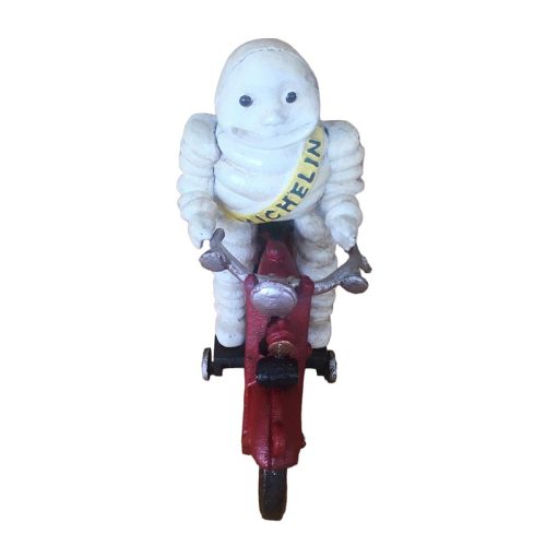 Cast Iron Michelin Man & Motorbike