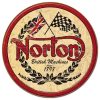 Norton Logo Round Metal Tin Sign