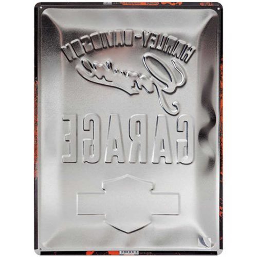 Harley Davidson Garage Embossed Tin Sign