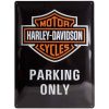Harley Davidson Parking Only Embossed Sign