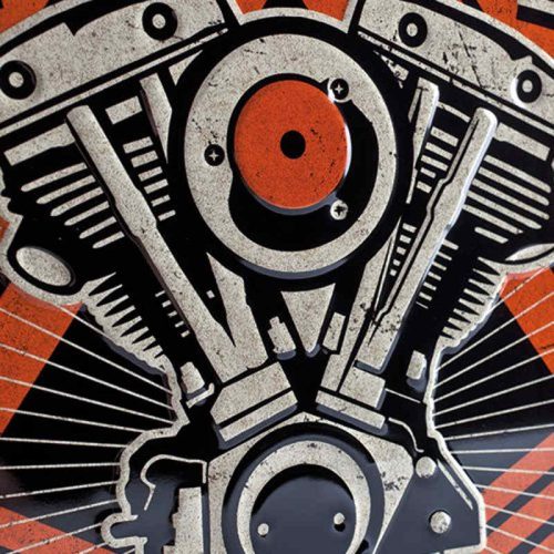 Harley Davidson Wild at Heart Embossed Sign