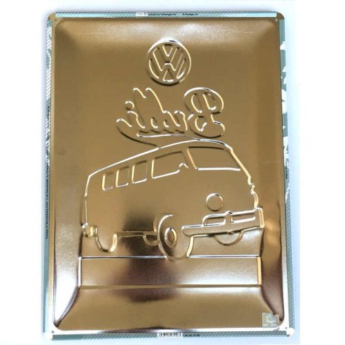 VW Bulli Think Tall Embossed Sign