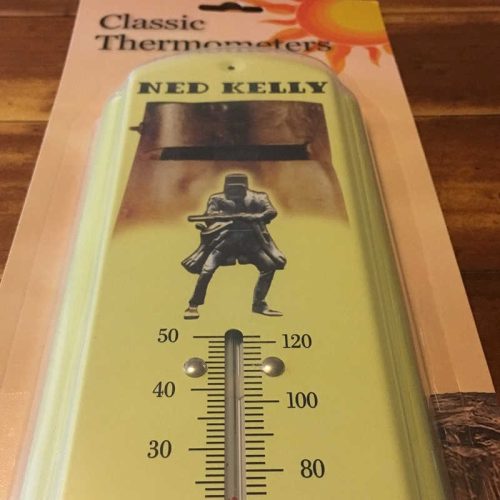 Ned Kelly Metal Thermometer