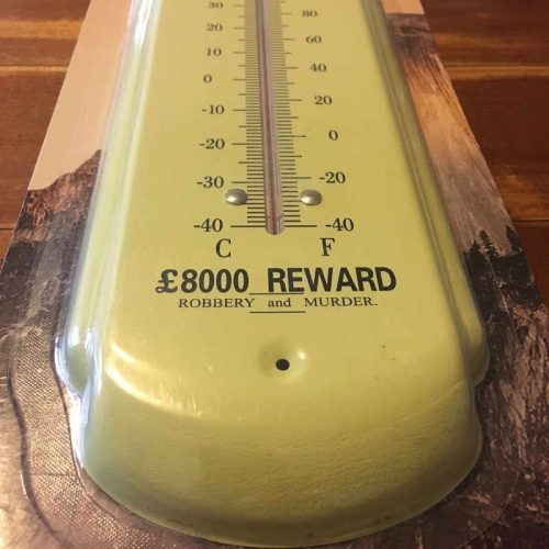 Ned Kelly Metal Thermometer