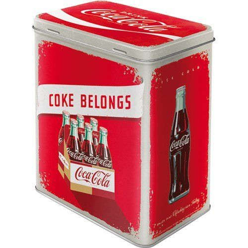 Coke Belongs Embossed Large Tin