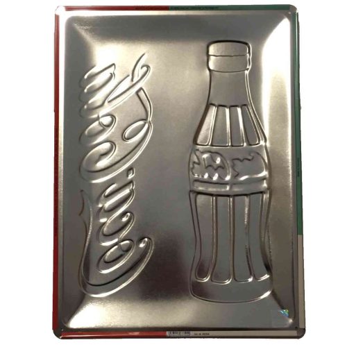 Coke Bottle Pop Art Embossed Tin Sign