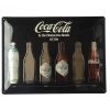 Coke Timeline Black Metallic Embossed Tin Sign