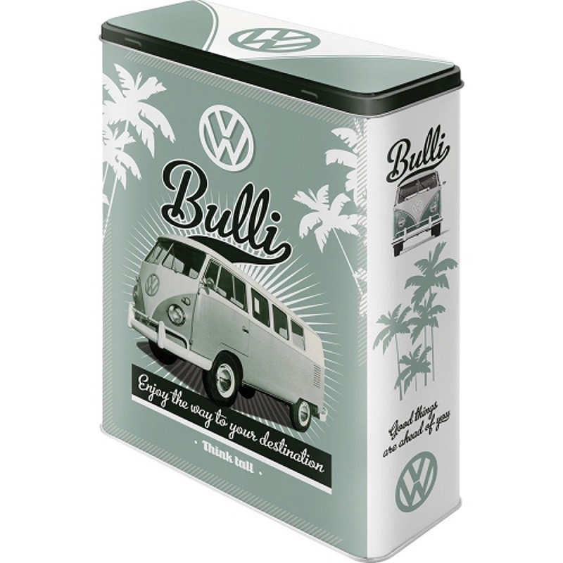 VW Bulli Embossed XL Storage Tin 4ltr Nostalgic Art Kidscollections