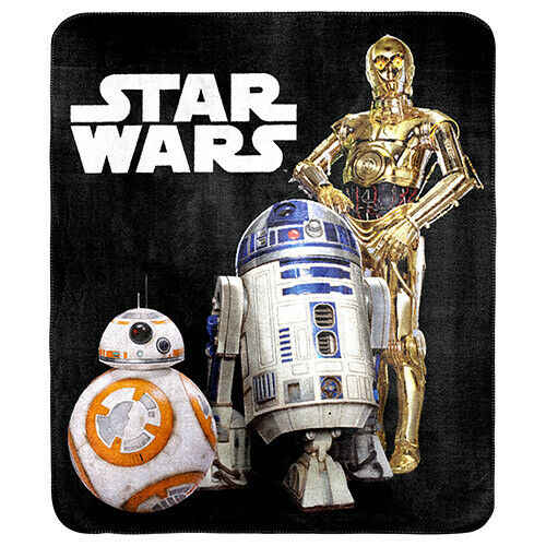 Star Wars C3PO R2D2 & BB8 Throw Rug Blanket