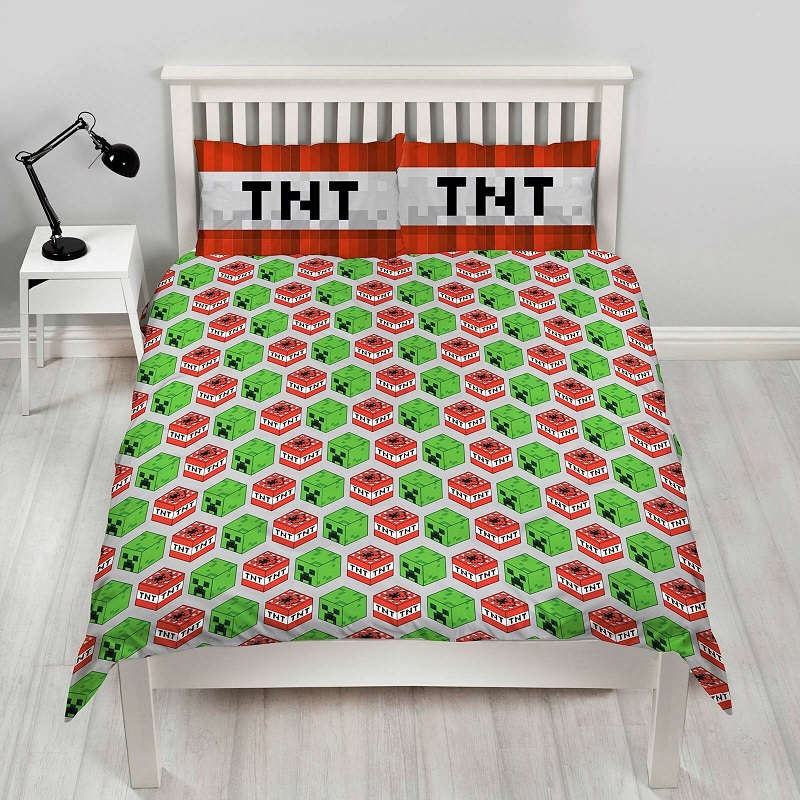 Minecraft Dynamite Double Quilt Cover Set Bedding Kidscollections