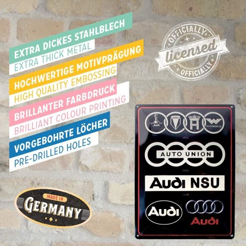 Audi Logo Evolution Sign