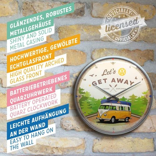 VW Let's Get Away Wall Clock