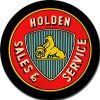 Holden Sales & Service Round Tin Sign