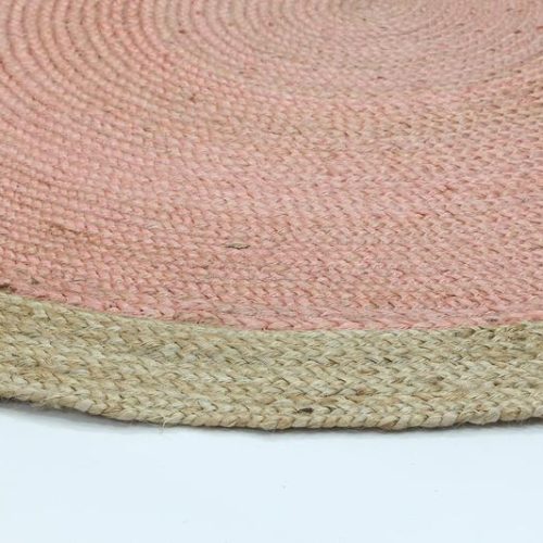 Hampton Pink Centre Jute Round Rug
