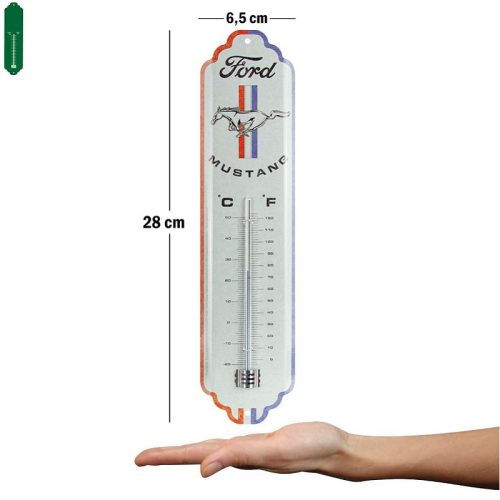 Ford Mustang Horses & Stripes Thermometer