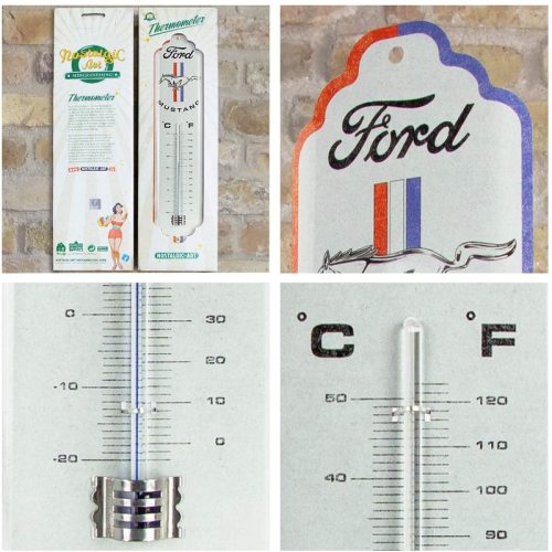 Ford Mustang Horses & Stripes Thermometer