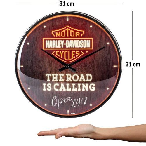 Harley Davidson Road is Calling Clock