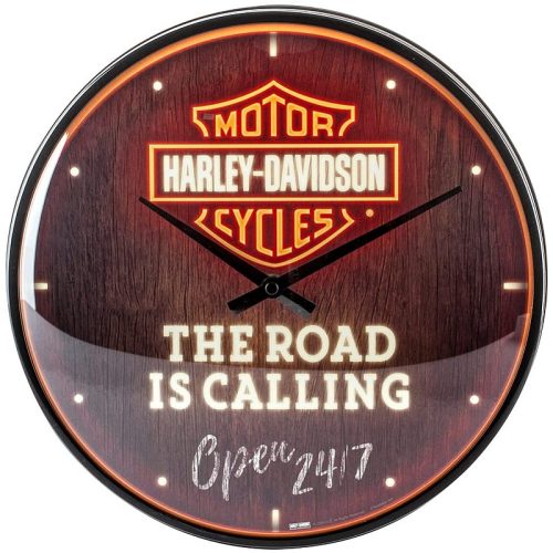 Harley Davidson Road is Calling Clock