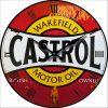 Castrol Wakefield Glass Wall Clock