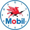 Mobil Glass Wall Clock