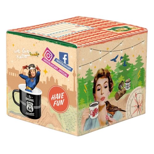 Enamel mug Box with window