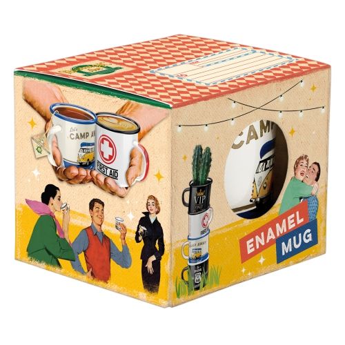 Enamel mug Box with window