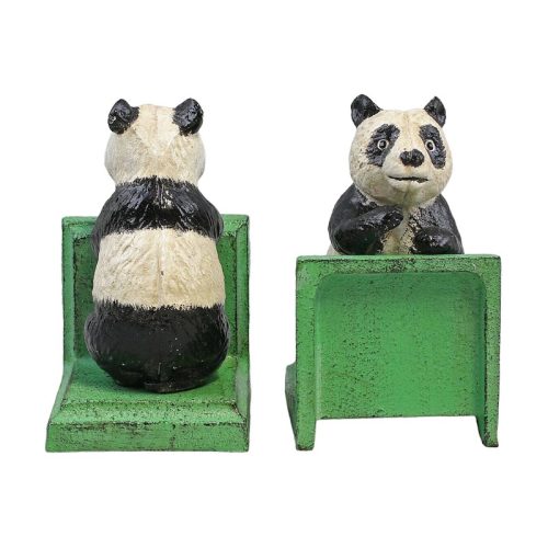 Cast Iron Panda Bookends