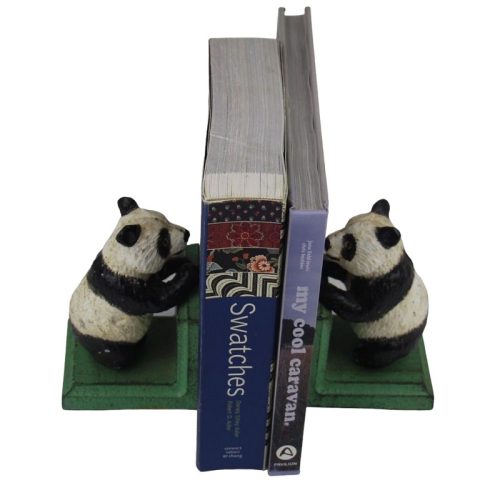 Cast Iron Panda Bookends
