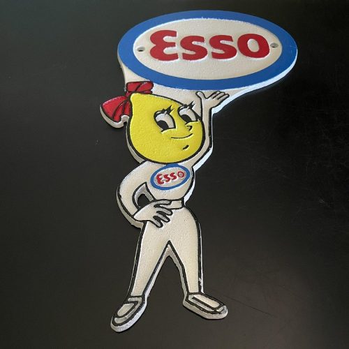 Esso Boy & Girl Cast Iron Wall Plaque Signs