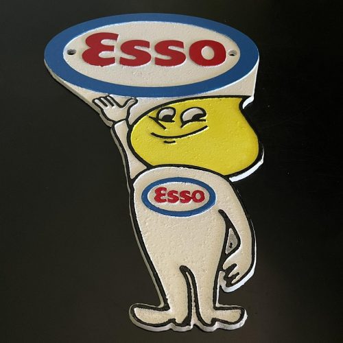 Esso Boy & Girl Cast Iron Wall Plaque Signs