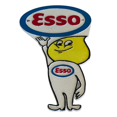 Esso Boy & Girl Cast Iron Wall Plaque Signs