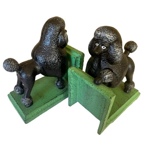 Black Poodle Bookends