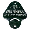 Cast Iron Guinness Bottle Opener Dark Green