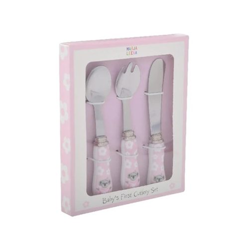 Babys First Cutlery Set Pink
