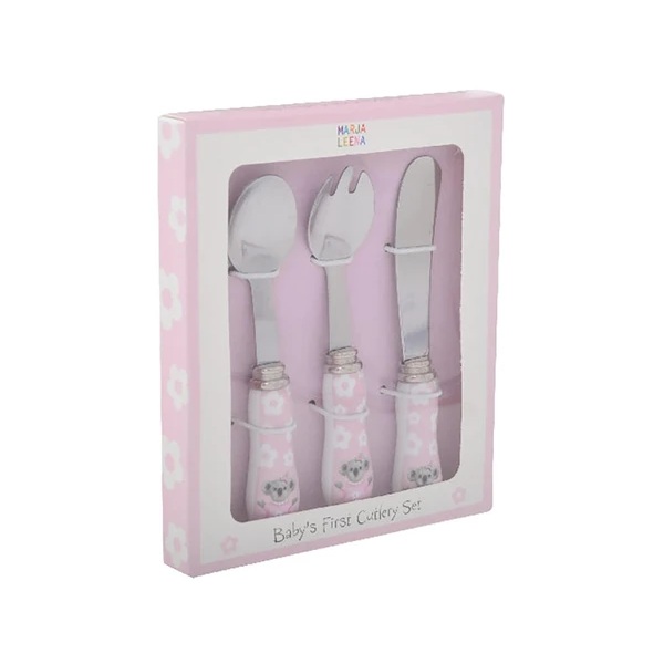 Babys First Cutlery Set Pink