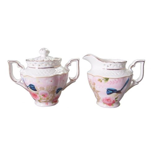 Blue Wren Sugar & Creamer