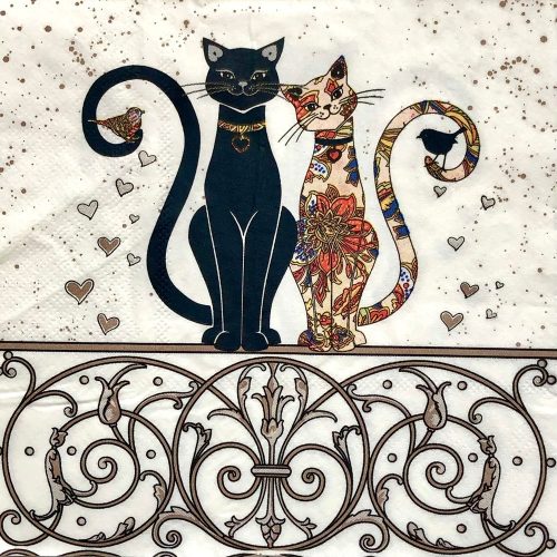 Cat Couple Balcony Napkins