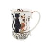 Cat Couple Embossed Coffee Mug