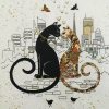 Cat Couple Paris Napkins