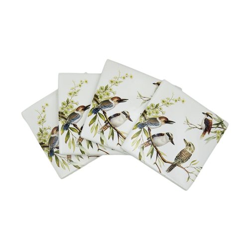 Kookaburra Square Coaster Set