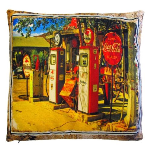 Petrol Station Cushion Cover