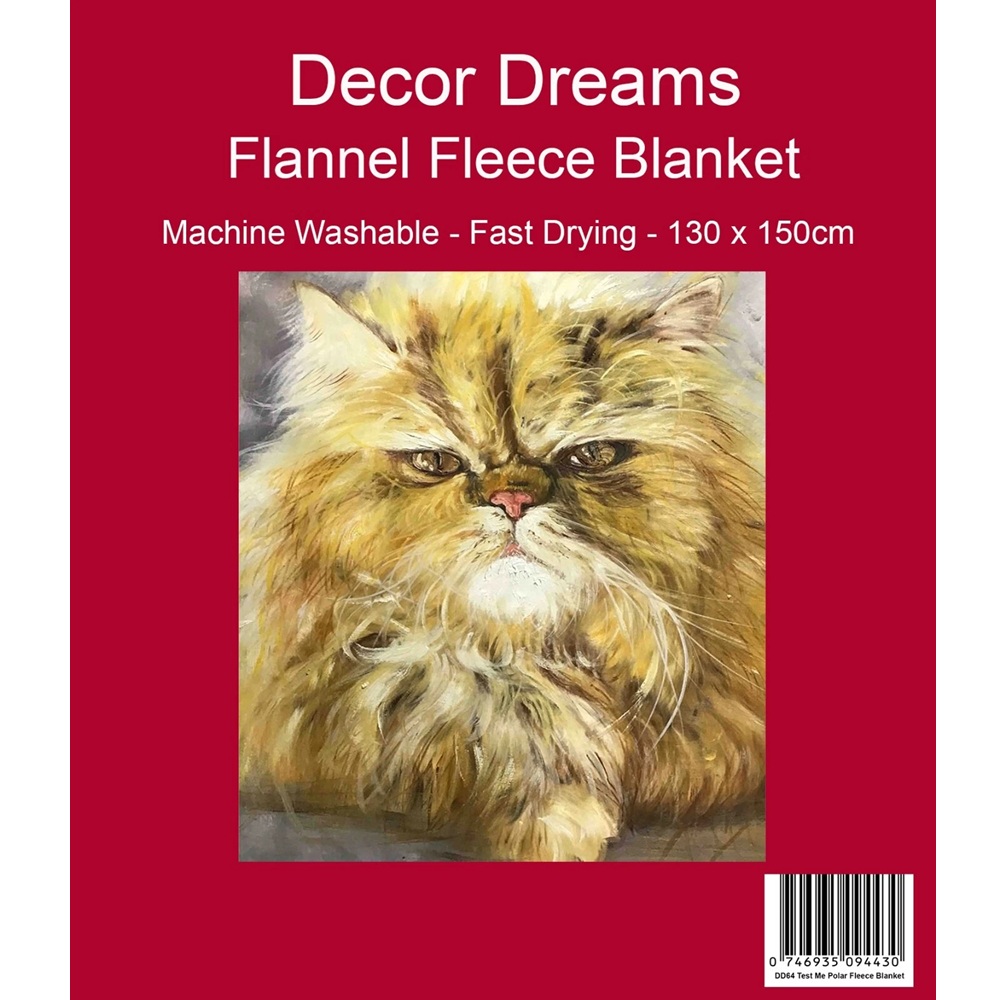 Angry Cat Test Me Blanket