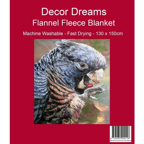 Black Cockatoo Fleece Blanket