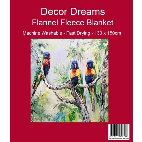Rainbow Lorikeets Fleece Blanket