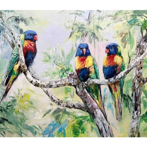 Rainbow Lorikeets Fleece Blanket