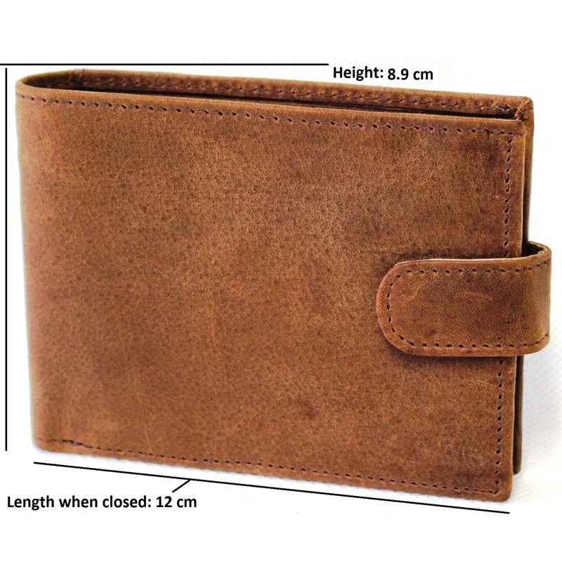 RFID Leather Wallet Brown