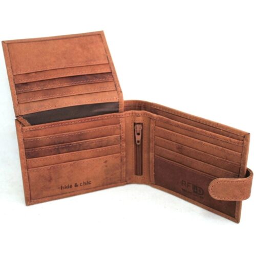 RFID Leather Wallet Brown